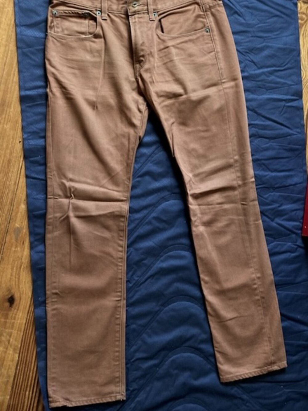 Men's Express Jeans, Rocco Slim Fit Skinny Leg 28x30, Burnt Orange/Brown